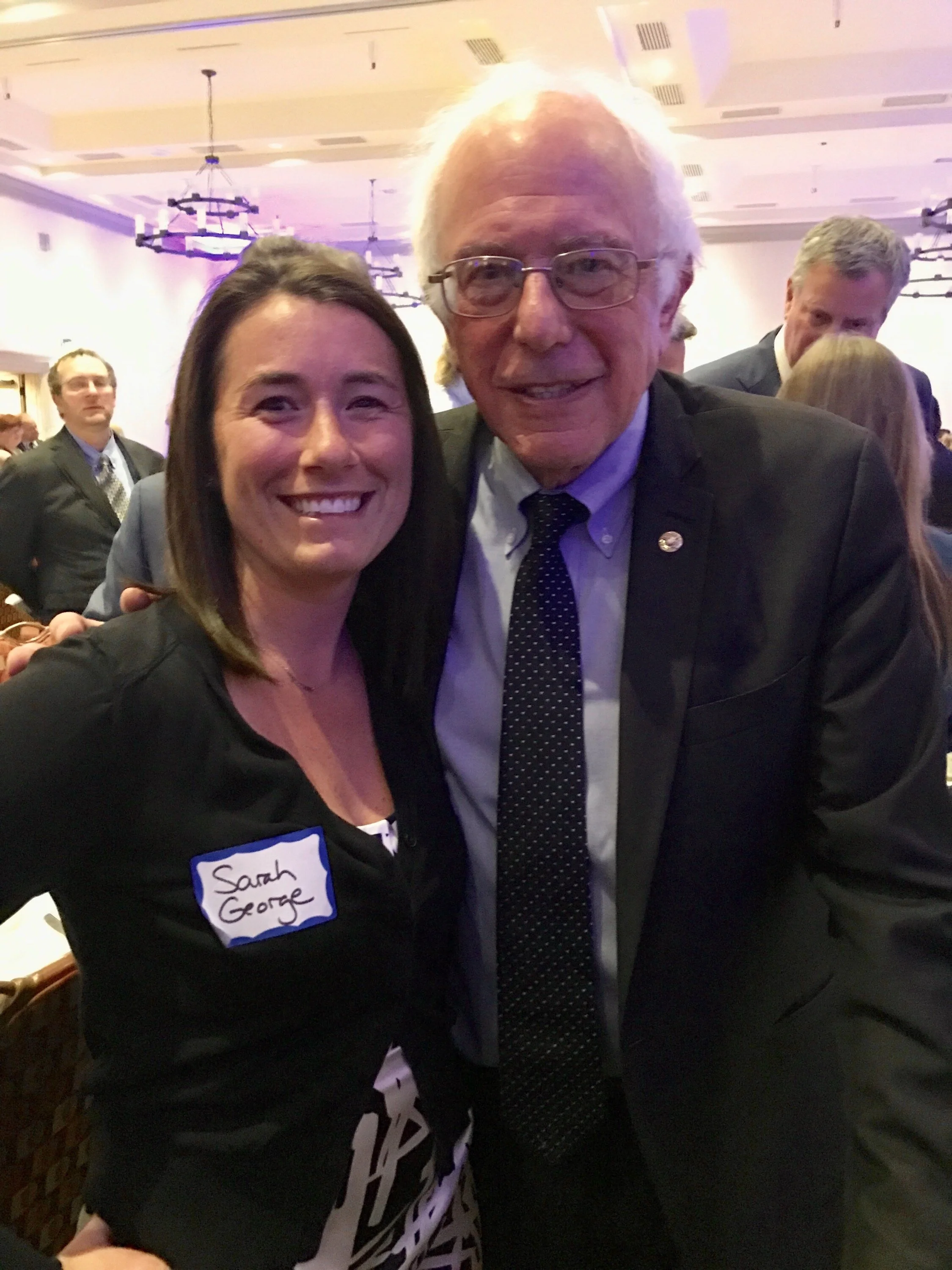 Sarah with Senator Bernie Sanders