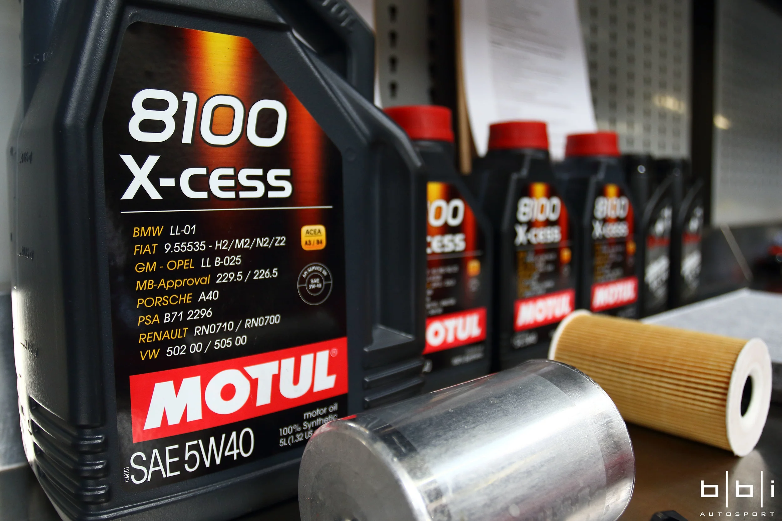 We used the Motul fully synthetic engine oil instead for the improved performance and protection. Other grades of Motul and high performance brands are also available.
