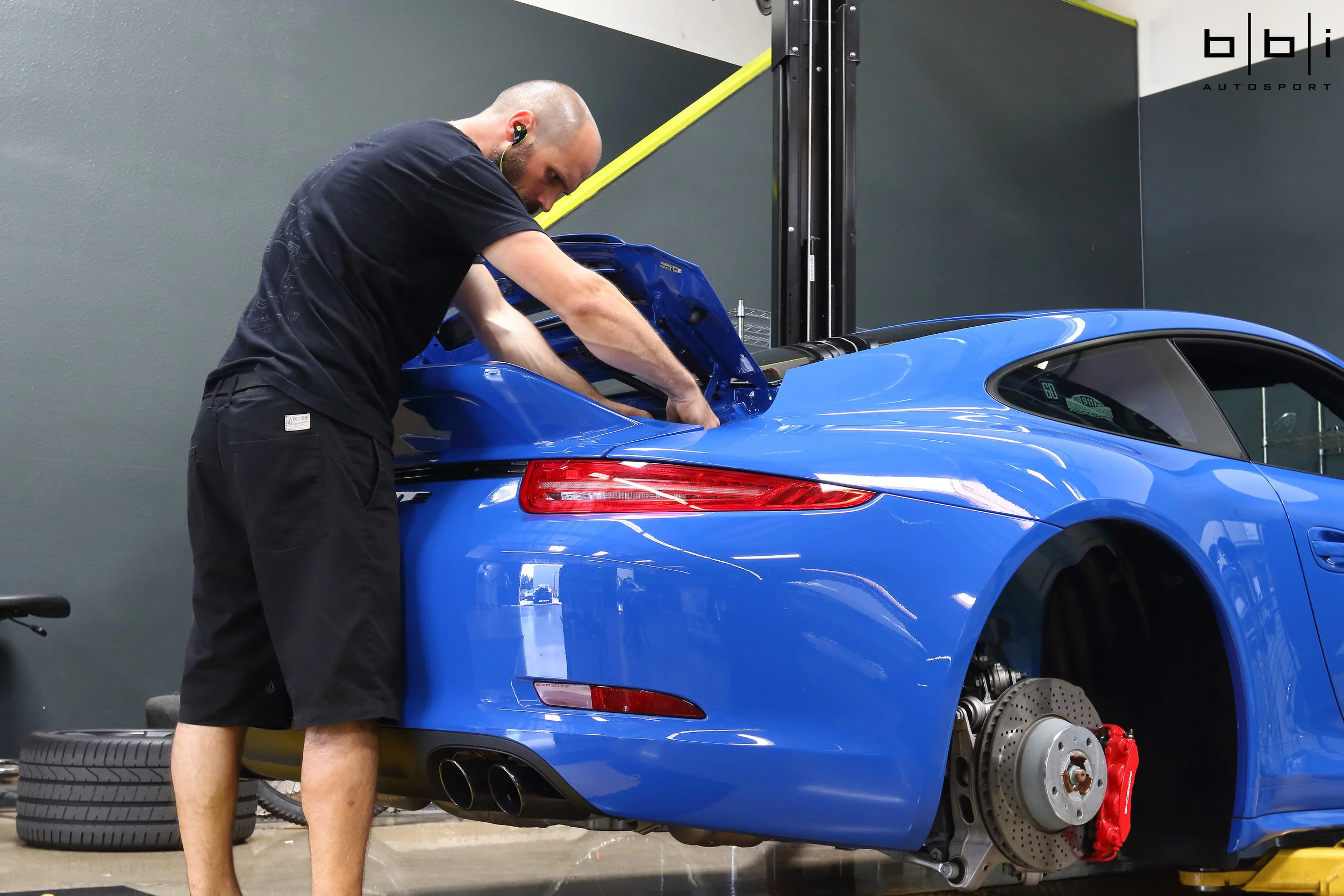 Replacing the air filters on the Porsche 991 requires that the bumper be removed