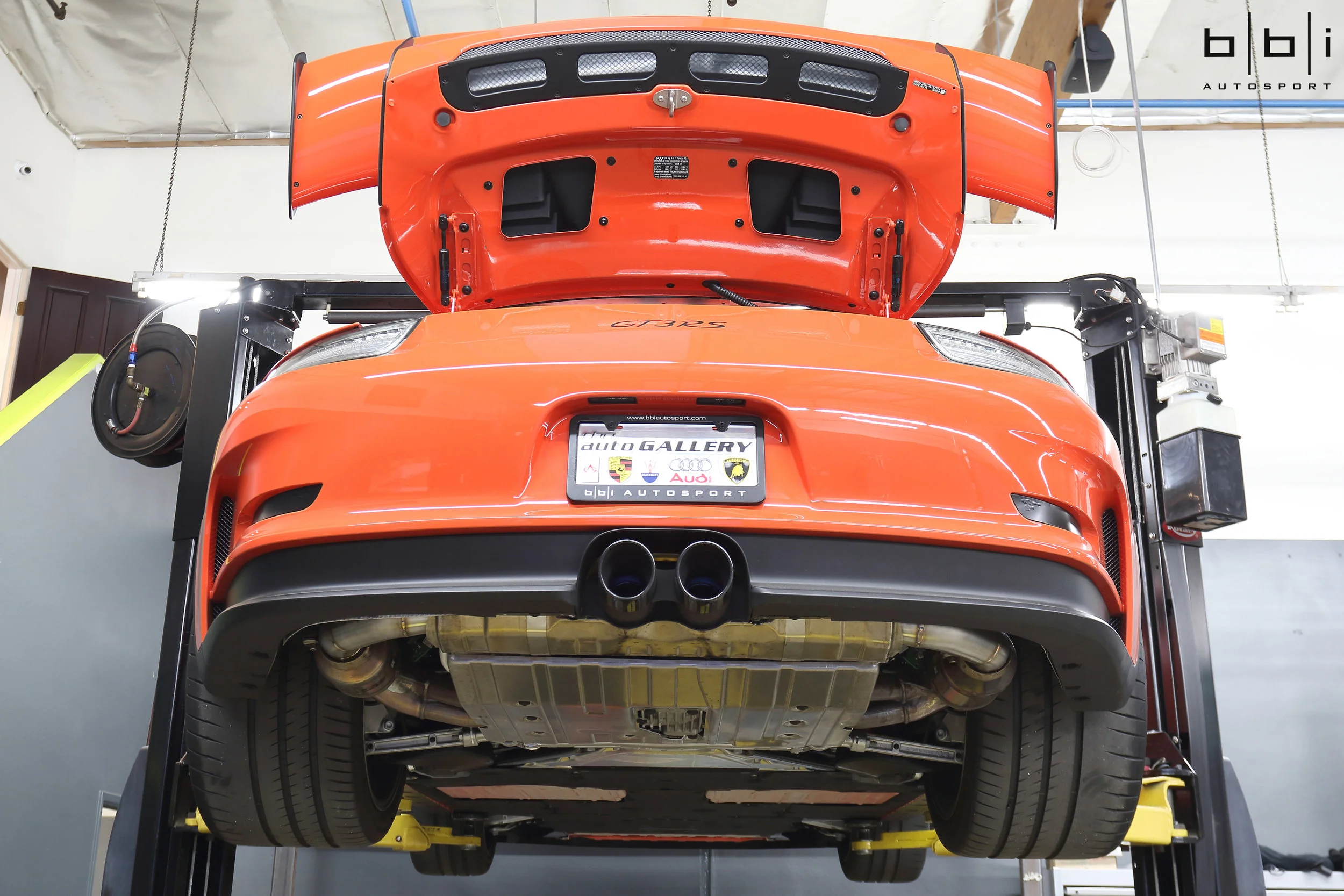 Rear bumper re-installed