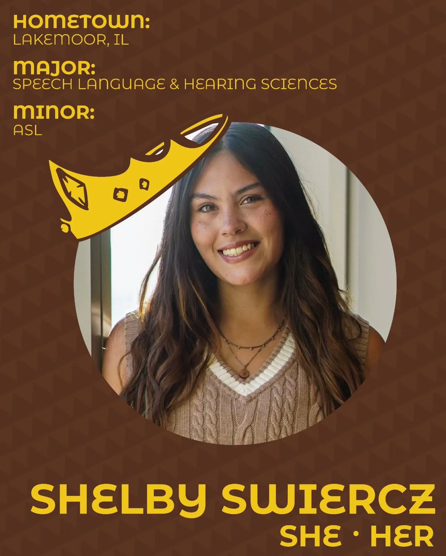 Check the link in bio our to vote! Here is another one of our candidates! Shelby Swiercz! Check em out !

👑👑👑Tags👑👑👑
#wmu #westernmichigan #western #wmustudentlife #wmuhomecoming #collegelife #gobroncos #bronconation #broncopride #campusevent #