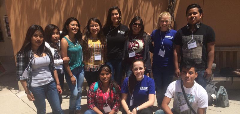 SKILLS Day 2016 on the UC Santa Barbara campus, with members of the Tequio Youth Group