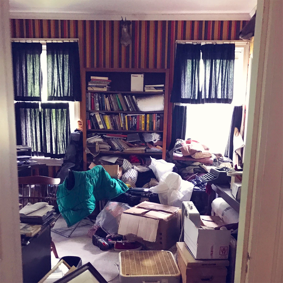 Exhibit A — most rooms have clutter like this. And there are lots of rooms.