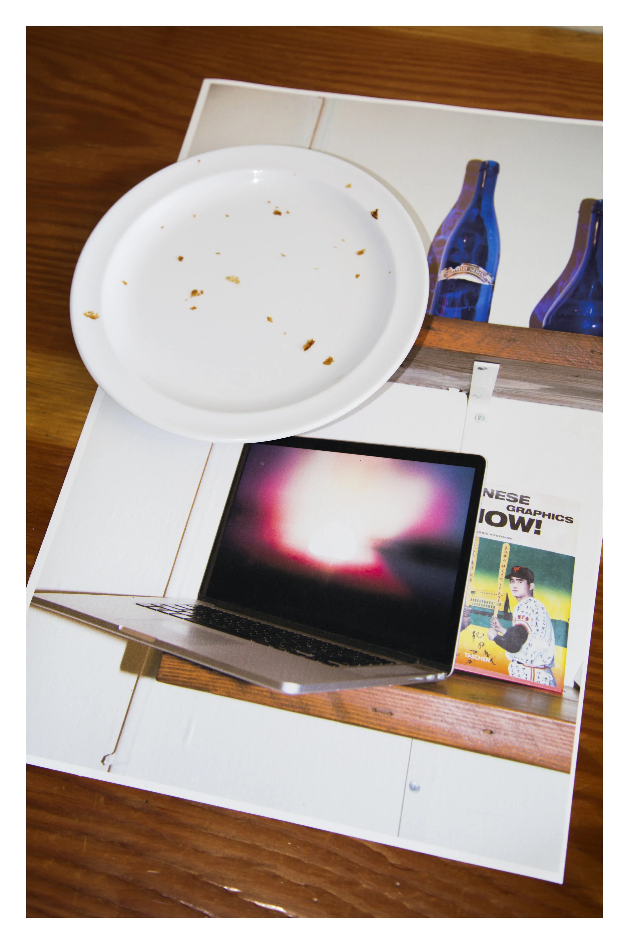 Manipulate a space, photograph, hang those images and rephotograph them to show the space with its own reflections. The space becomes its own subject matter, along with my time spent shooting and installing the work. This project is focused on memory, the passage of time, personal reflection and physical reflection of objects and images inhabiting a space. The documentation of the changing space is the subject of the final presentation.