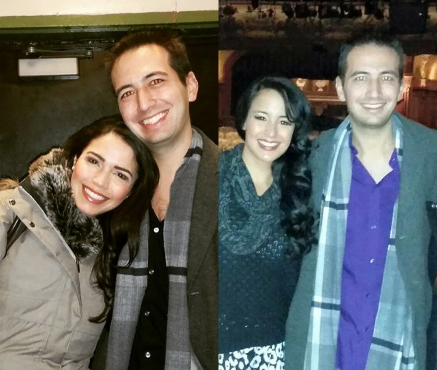 The writer of this piece, with Jacobs and Reed after their performances in Wicked (Nessarose) and Aladdin (Princess Jasmine)