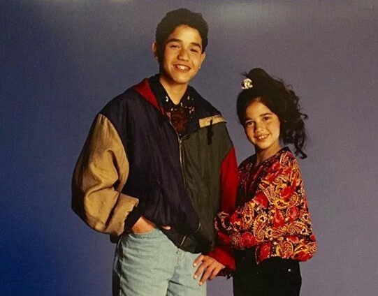 A young Arielle Jacobs with brother Adam