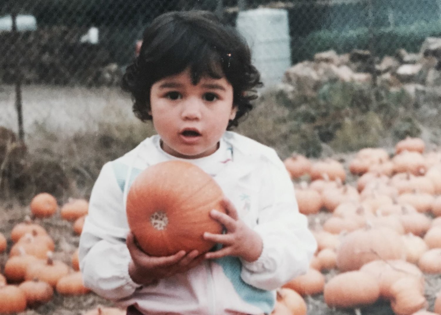 Arielle, and a pumpkin