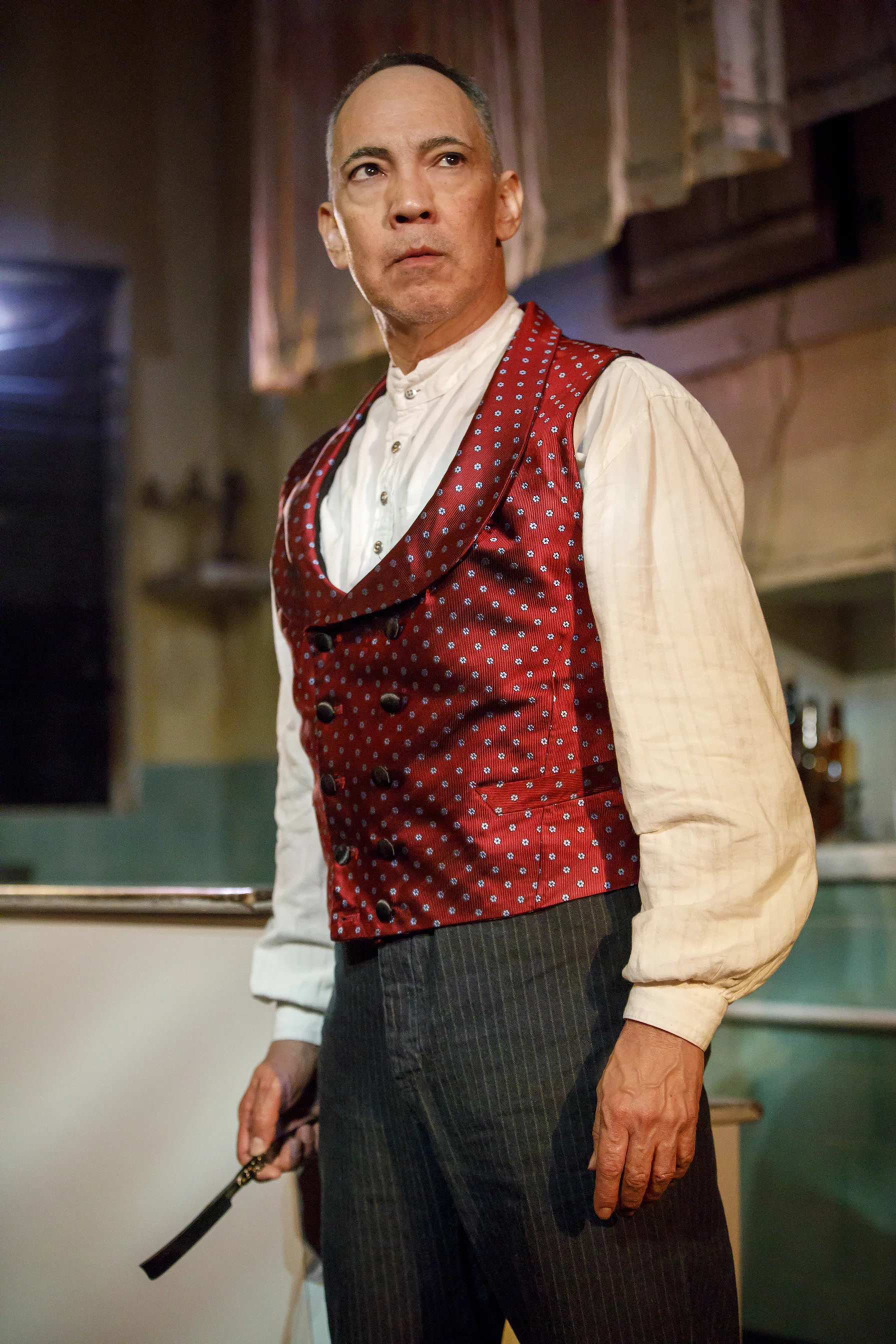 Thom Sesma as Sweeney Todd. PC: Joan Marcus
