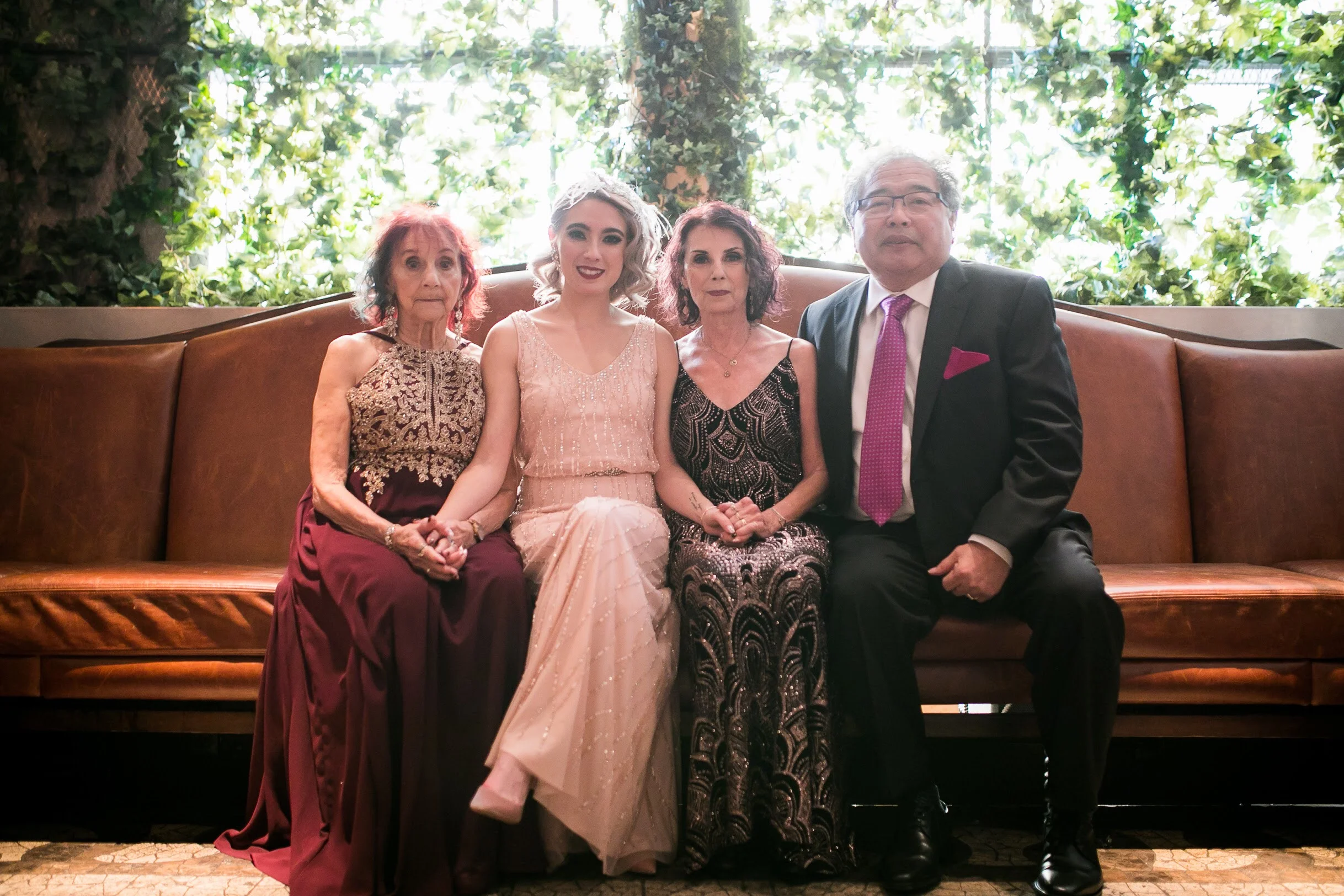 Alex with her grandmother, mother, and father