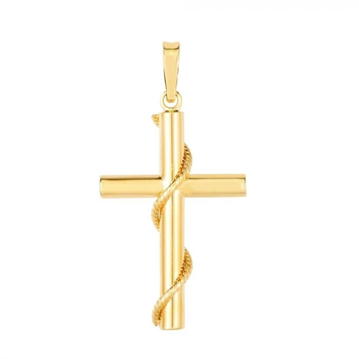 Rope Lay Cross Pendant 