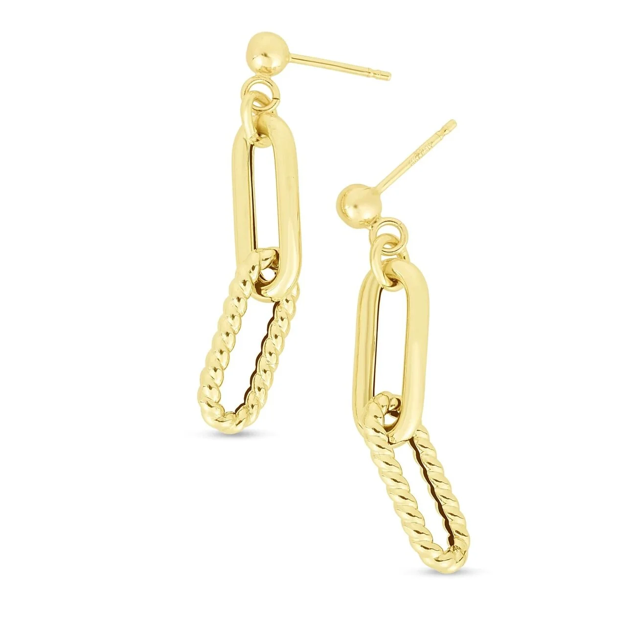 Twisted Paperclip Drop Earrings