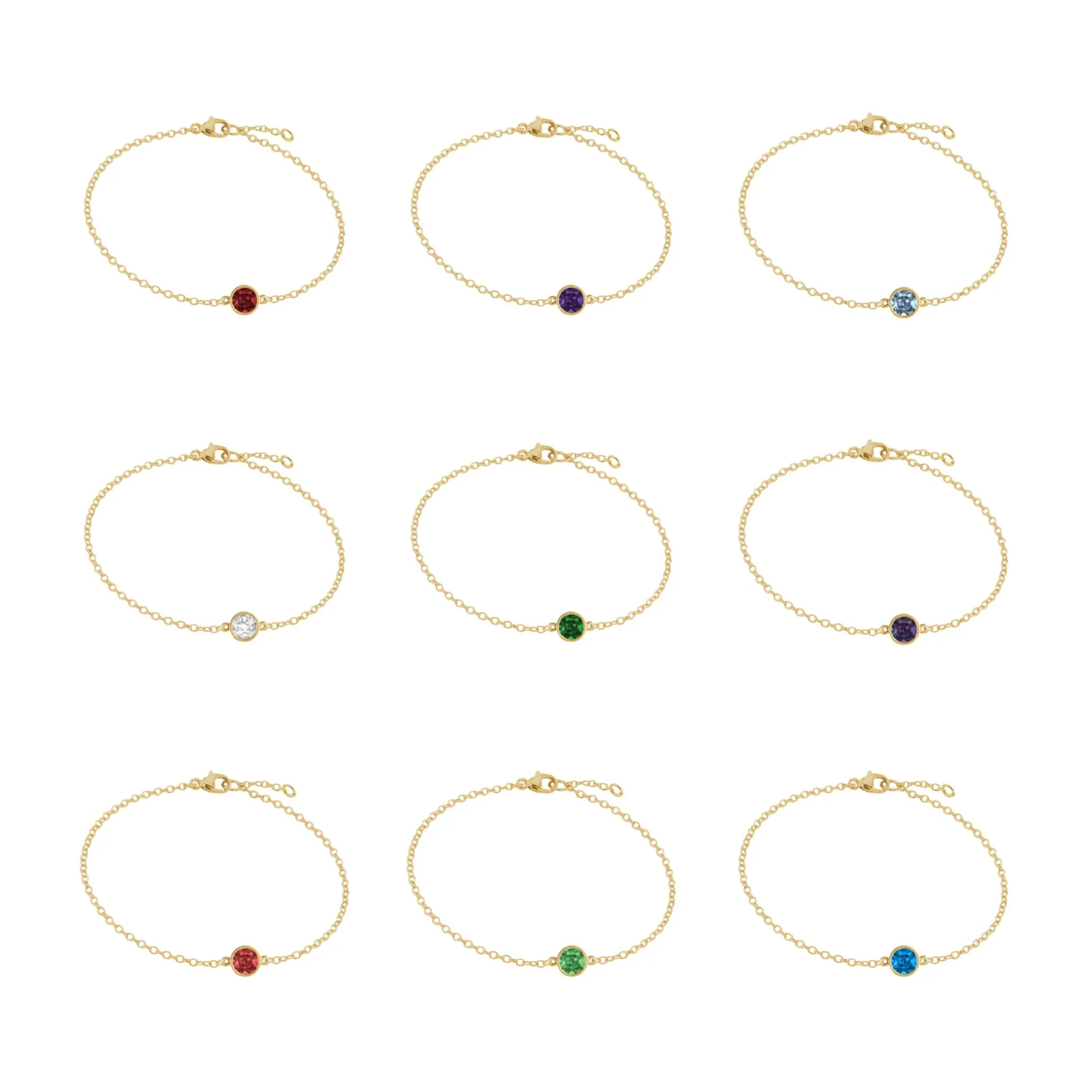 Mini Birthstone Bezel Bracelet