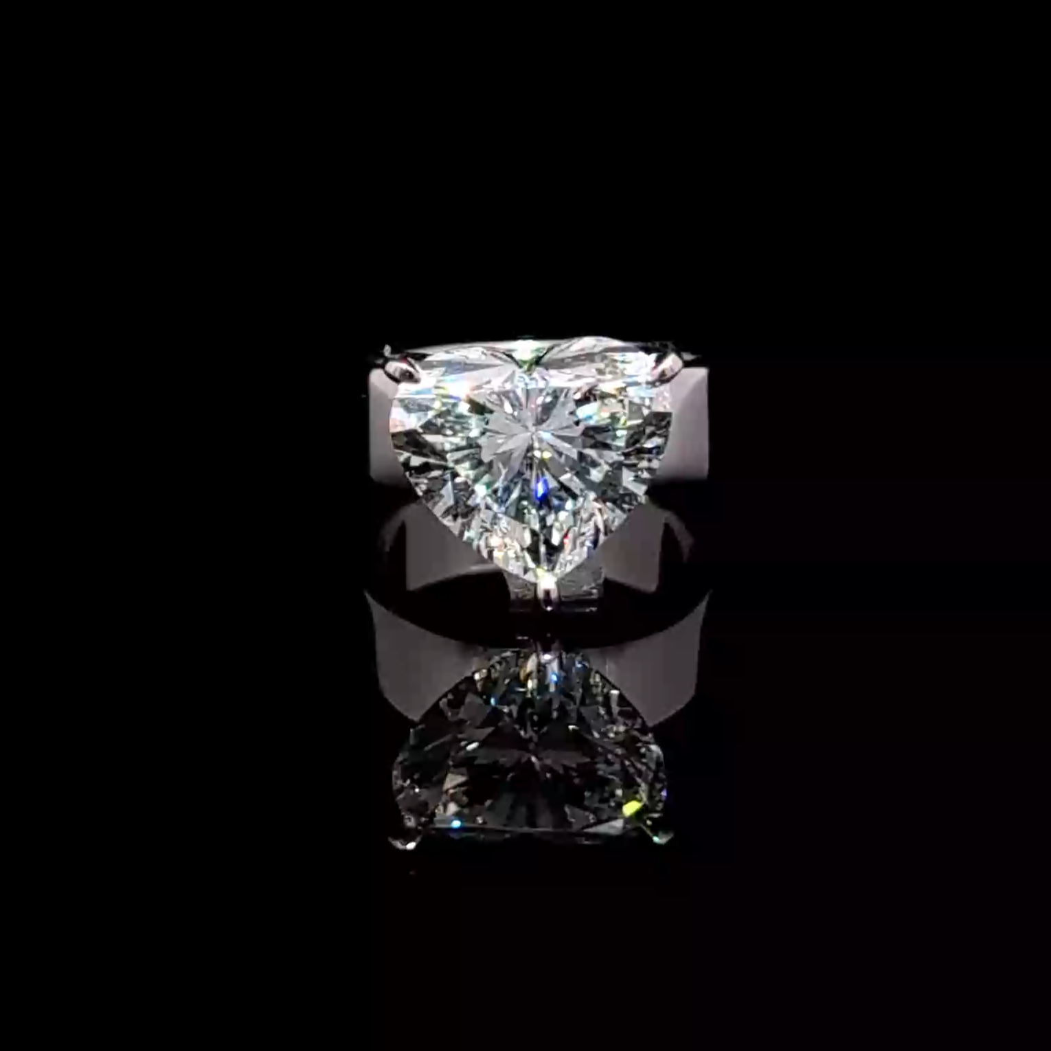Heart Solitaire Engagement Ring