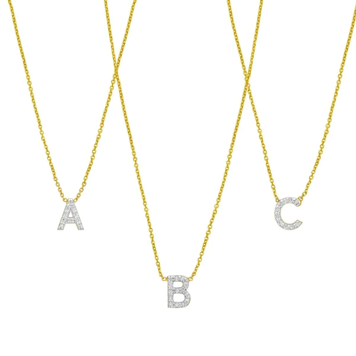 Mini Diamond Initial Necklace