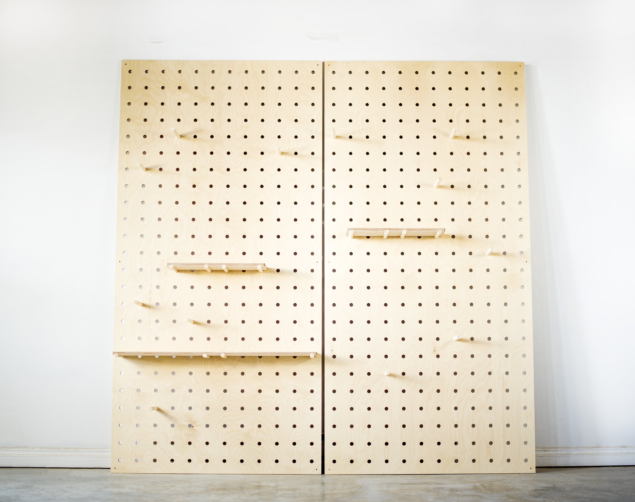 wood pegboard panels for retail display