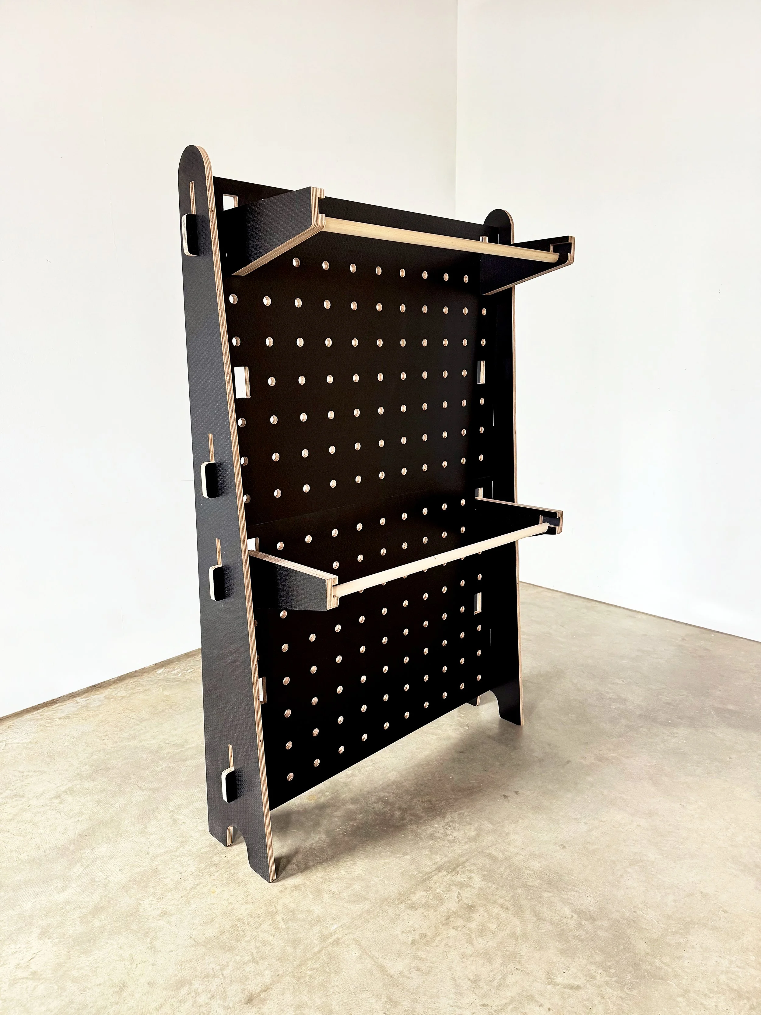 black-floorstanding-pegboard-hexaply