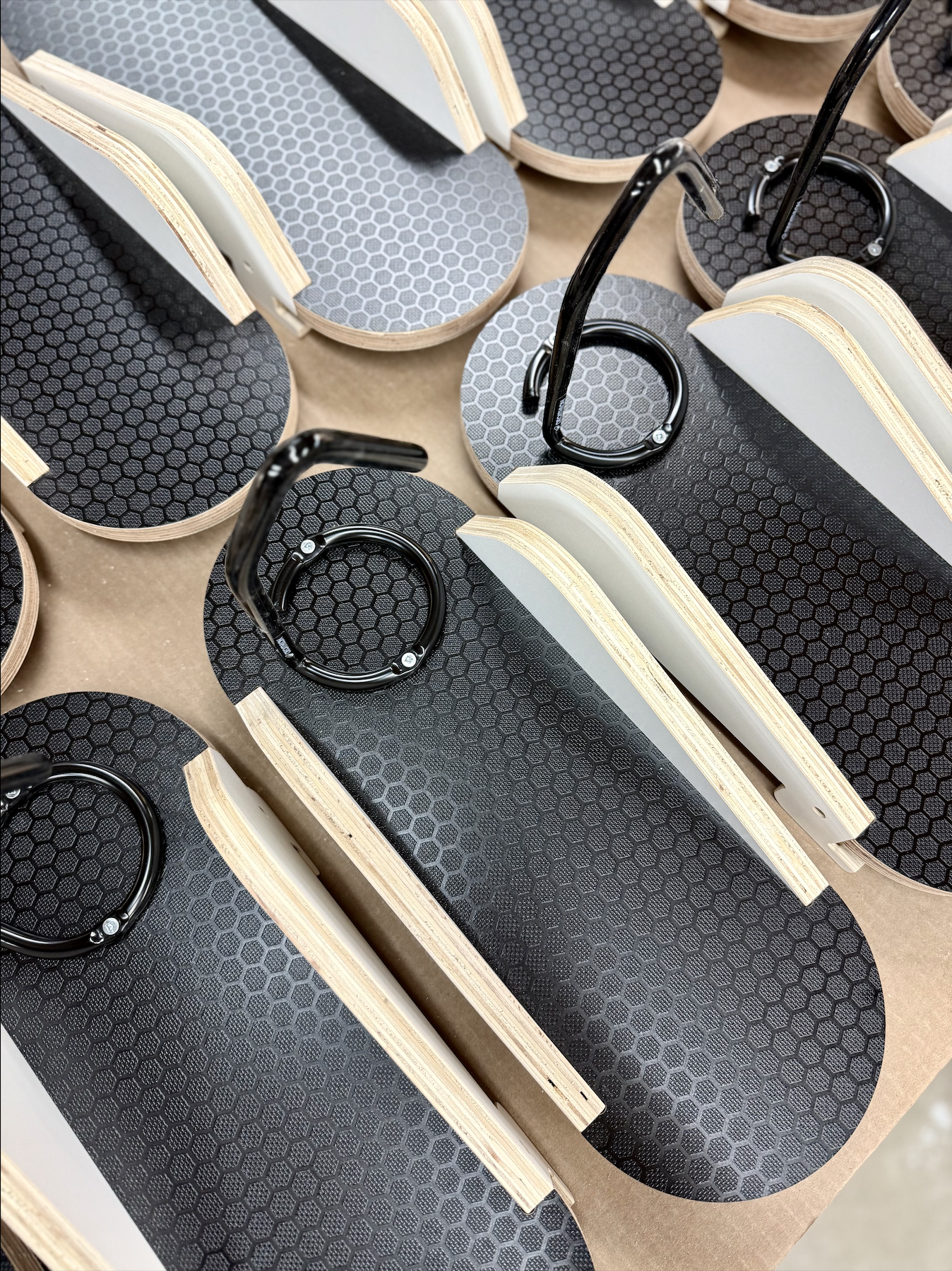 custom hexa ply bike mounts for modular bike wall storage