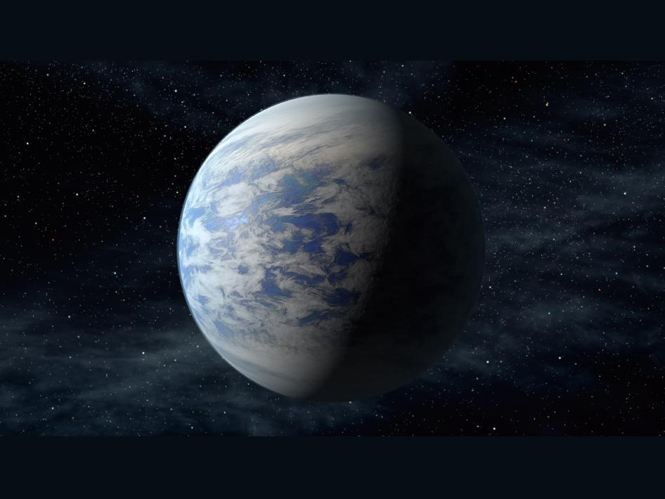 Artist’s impression of Kepler 69c. Image via NASA Ames/JPL-Caltech.