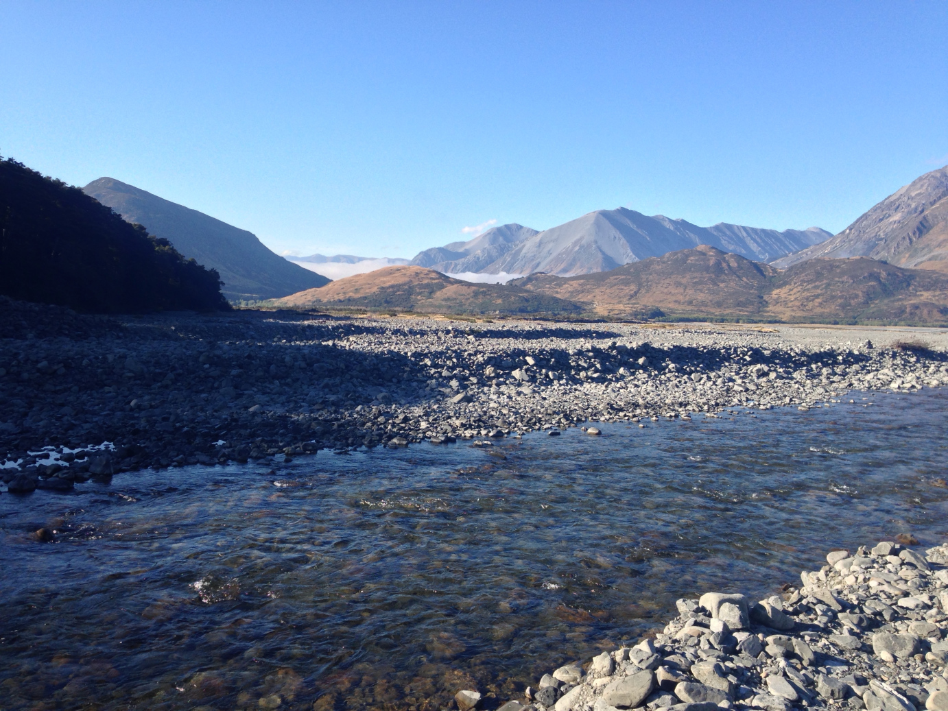Mountains, braided rivers and sneaky clouds.