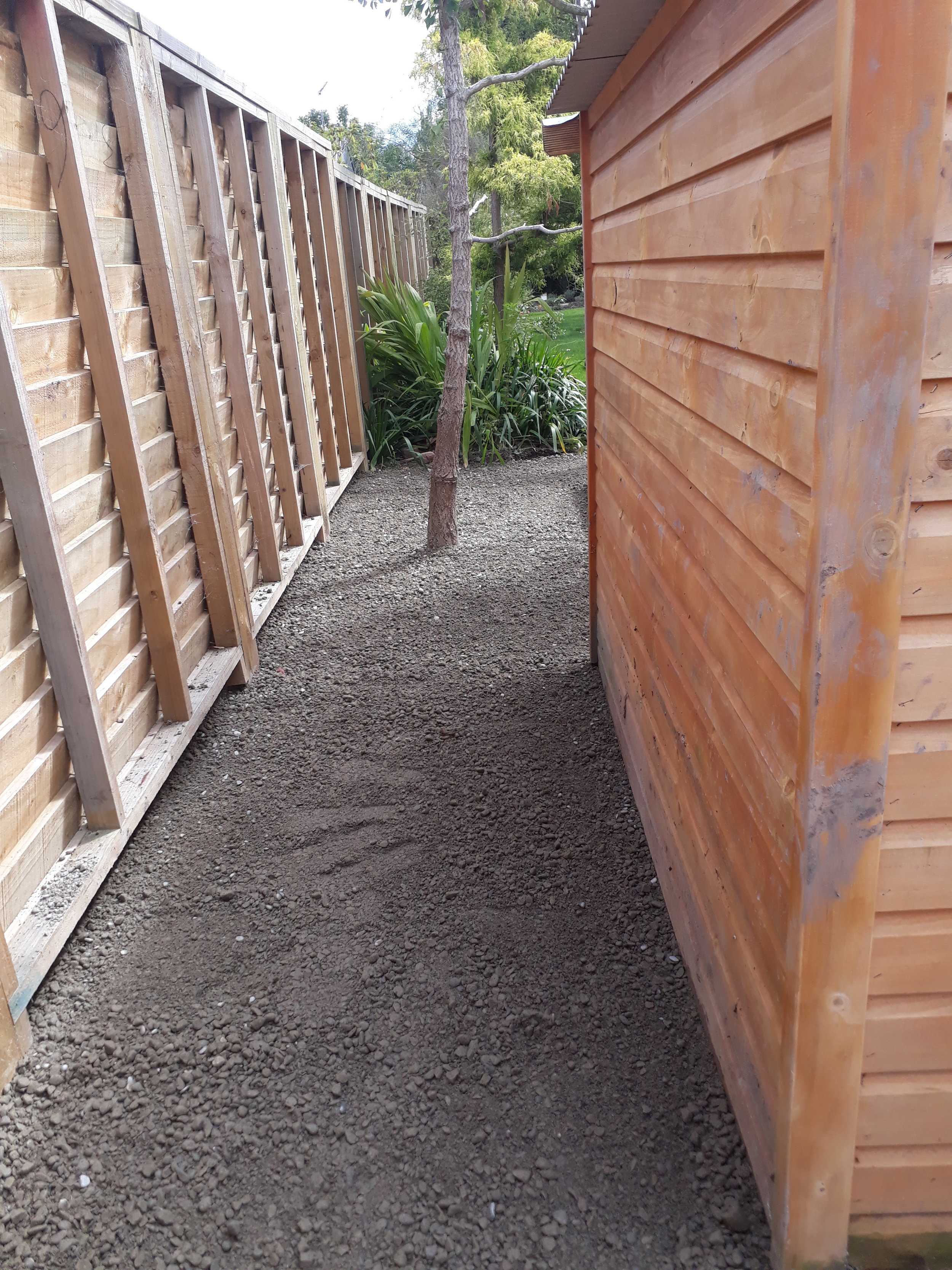 Finished behind the shed