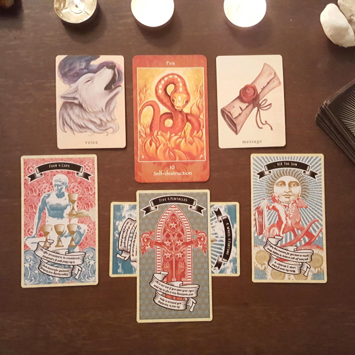 a series of clarifications with The Earthbound Oracle and Madam Clara Sees All Tarot
