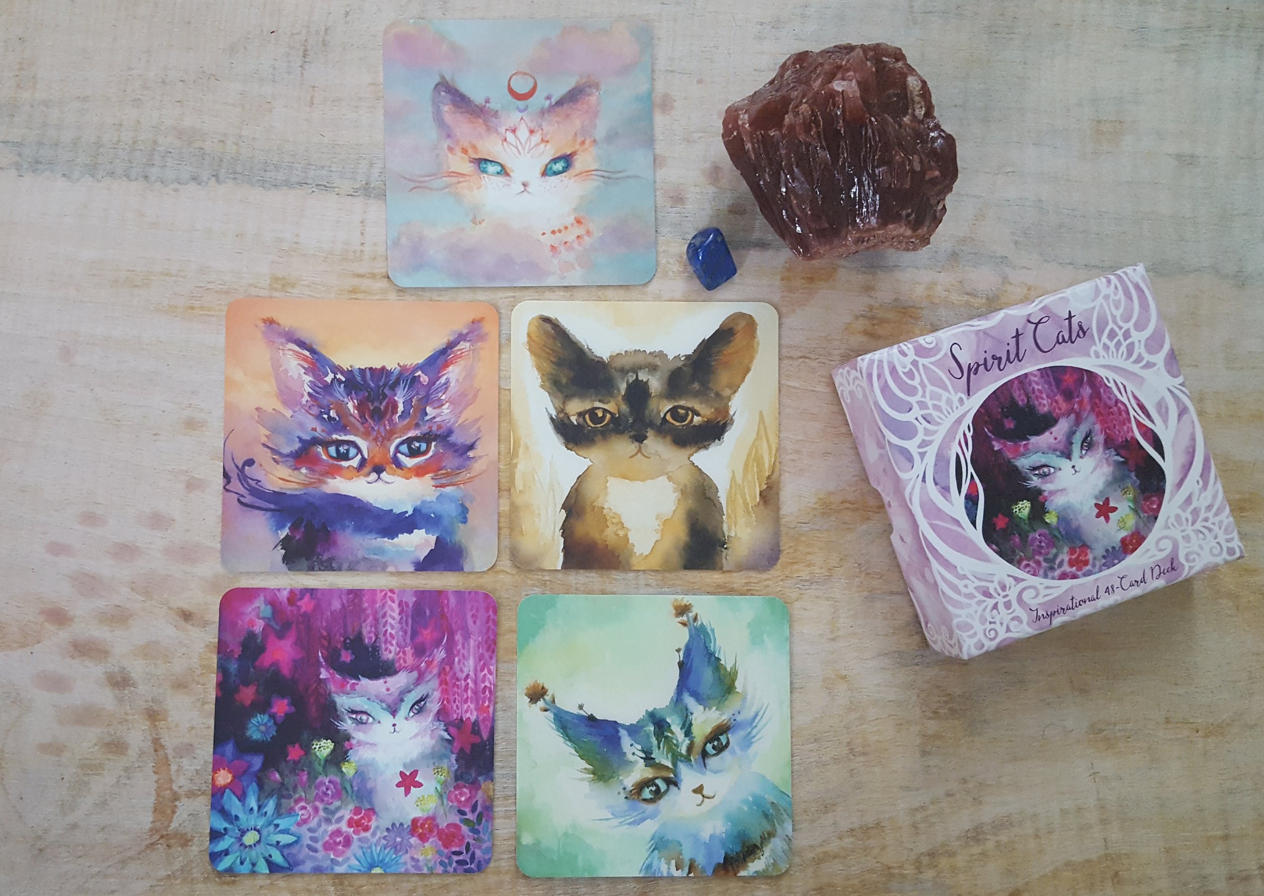 my tarot for journeying together spread with the Spirit Cats deck by Nicole Piara