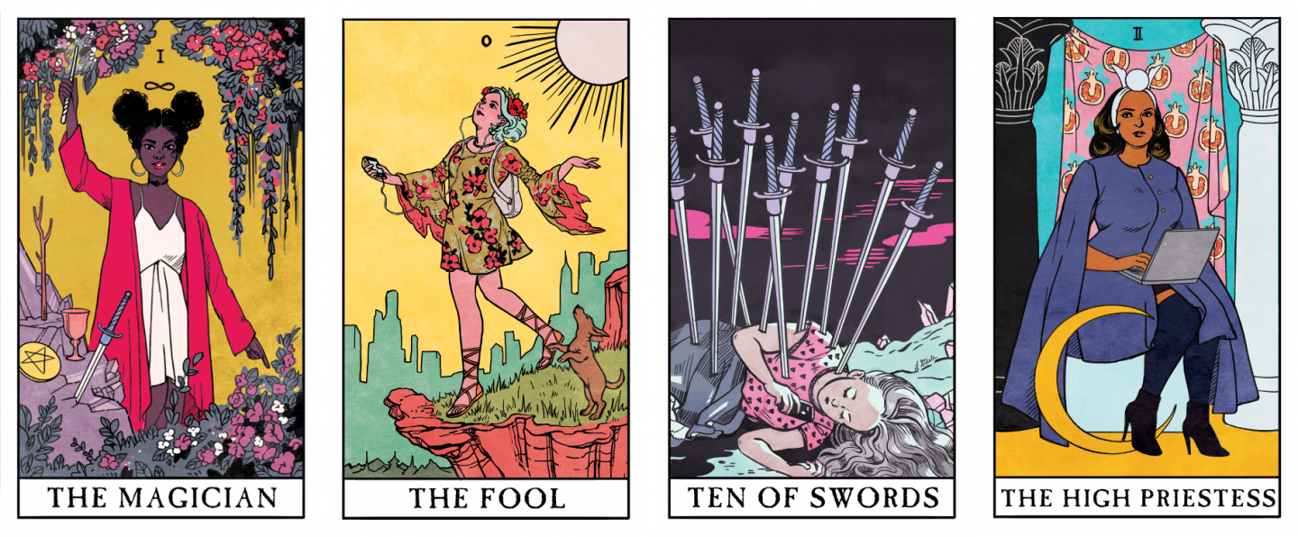 previews from the Modern Witch Tarot