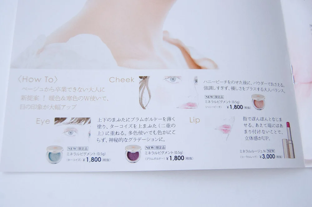 Client Work for ONLY MINERALS CATALOG Tied up with Shinobu Igari (Makeup artist) Illustration by Yuriko Oyama