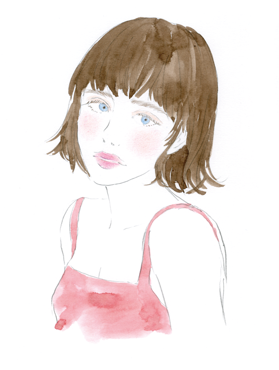 Client Work for ONLY MINERALS CATALOG Tied up with Shinobu Igari (Makeup artist) Illustration by Yuriko Oyama
