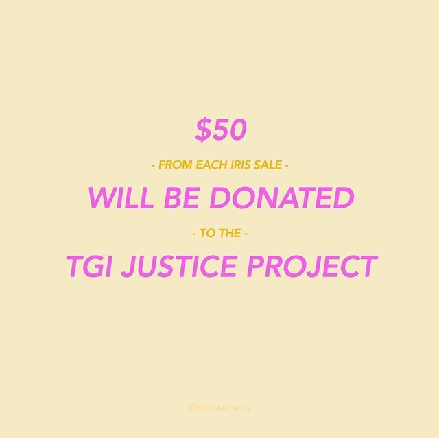 BLACK TRANS LIVES MATTER 〰️ in honor of #Juneteenth and #Pride month, we are donating $50 for every pair of Iris sold for the rest of June to @tgijustice.

Based in San Francisco, the Transgender Gender Variant Intersex Justice Project is operated by