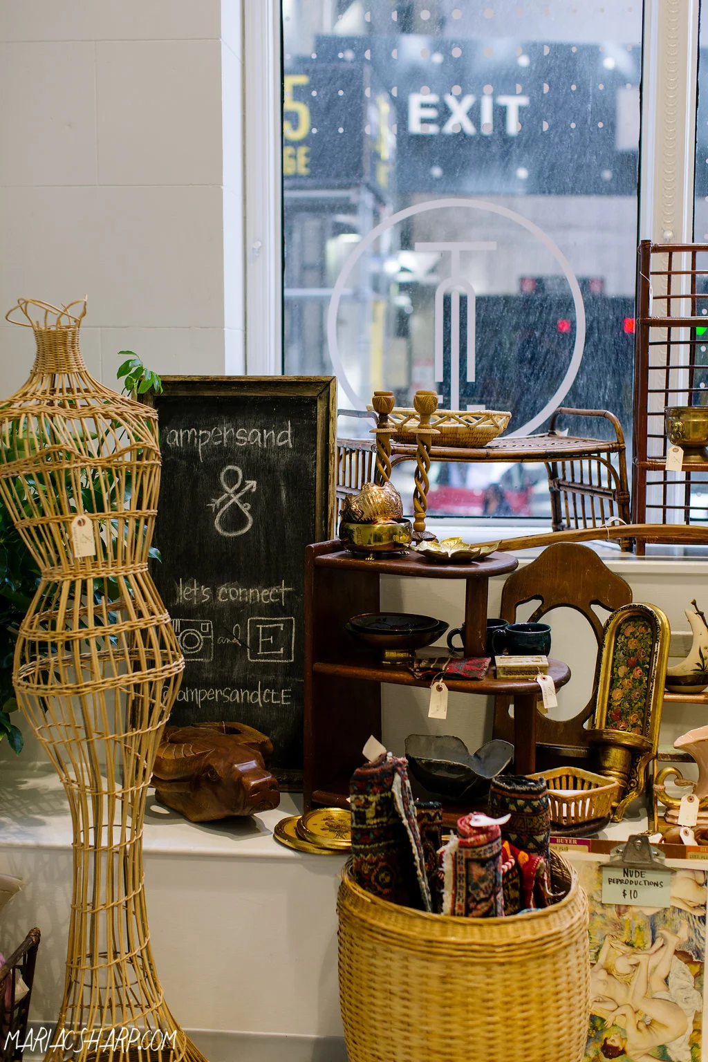 Nicola Wilhelm, the owner of Ampersand Cleveland, was one of the vendors at the event selling vintage furniture, rugs, and home decor. Photo by Nicola Wilhelm