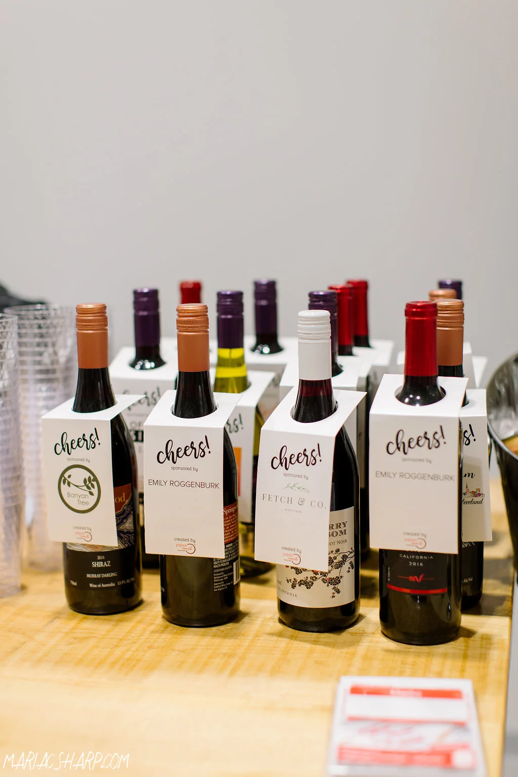 Thank you to every business who sponsored a bottle of wine! Photo by Maria Sharp Photography