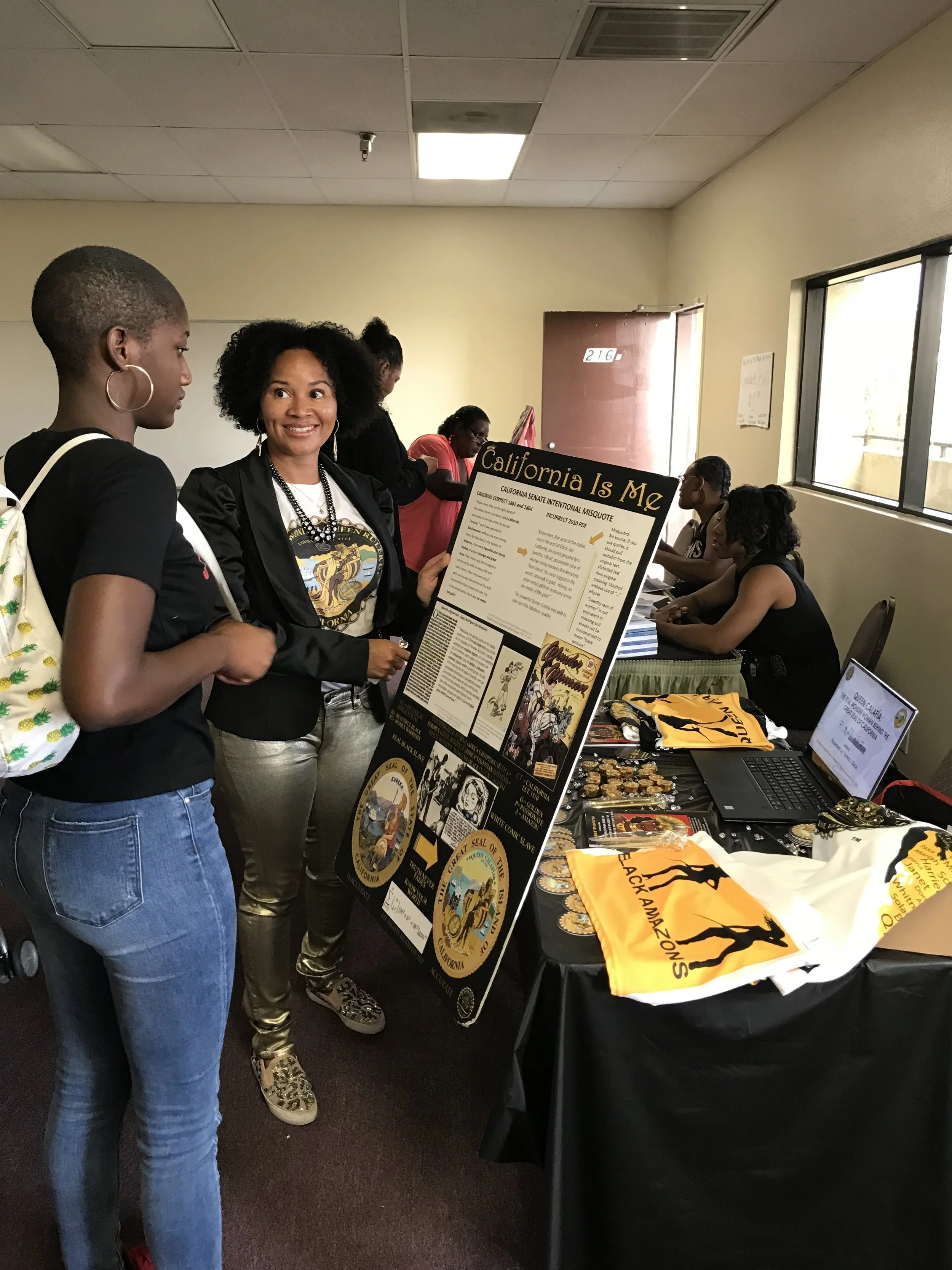 Discussing facts with this California Queen at Changing Heart's First annual powerful Women's Conference, San Diego, California (Queen Calafia's Cali!)