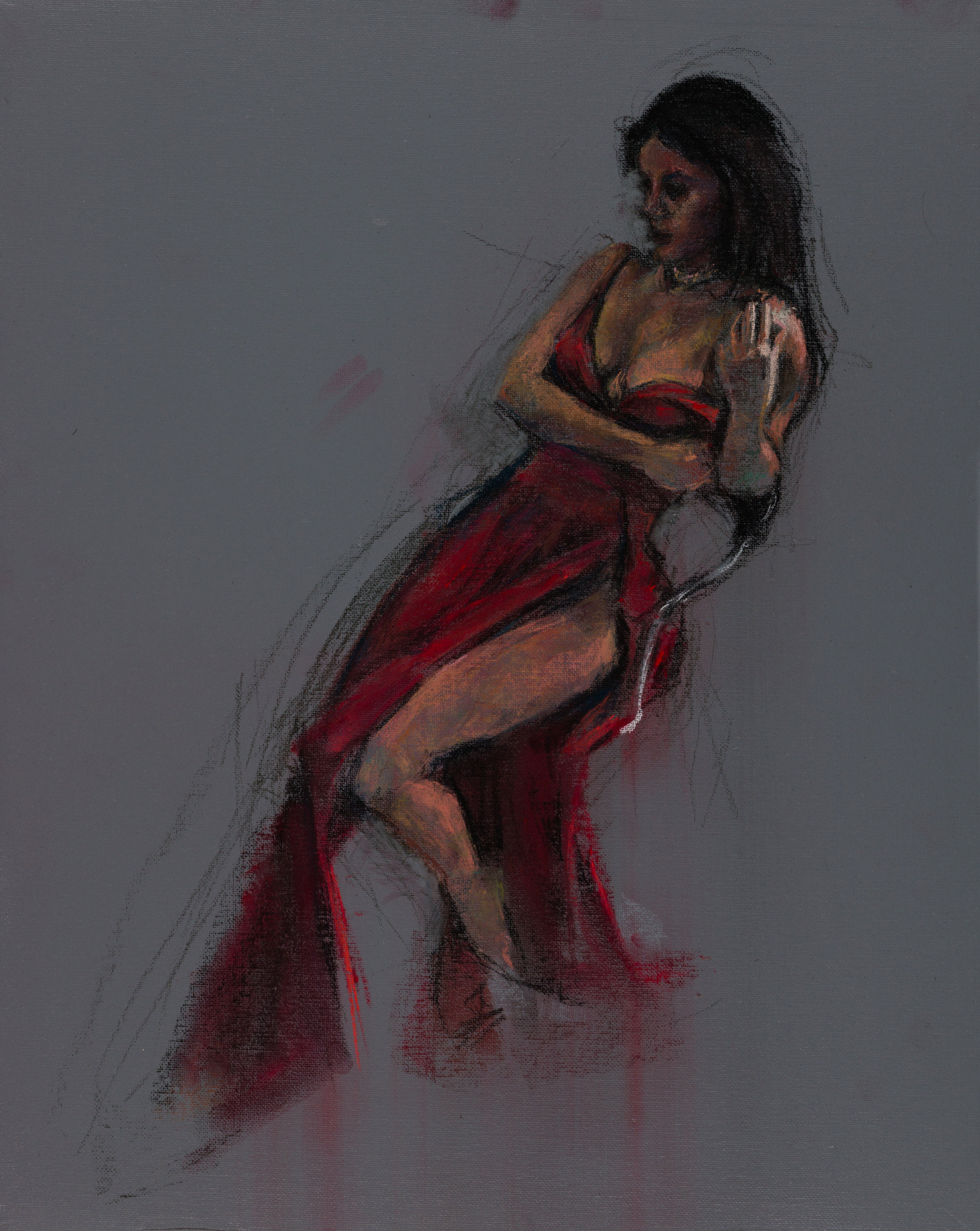 Crista, Oil Minstrel in Red