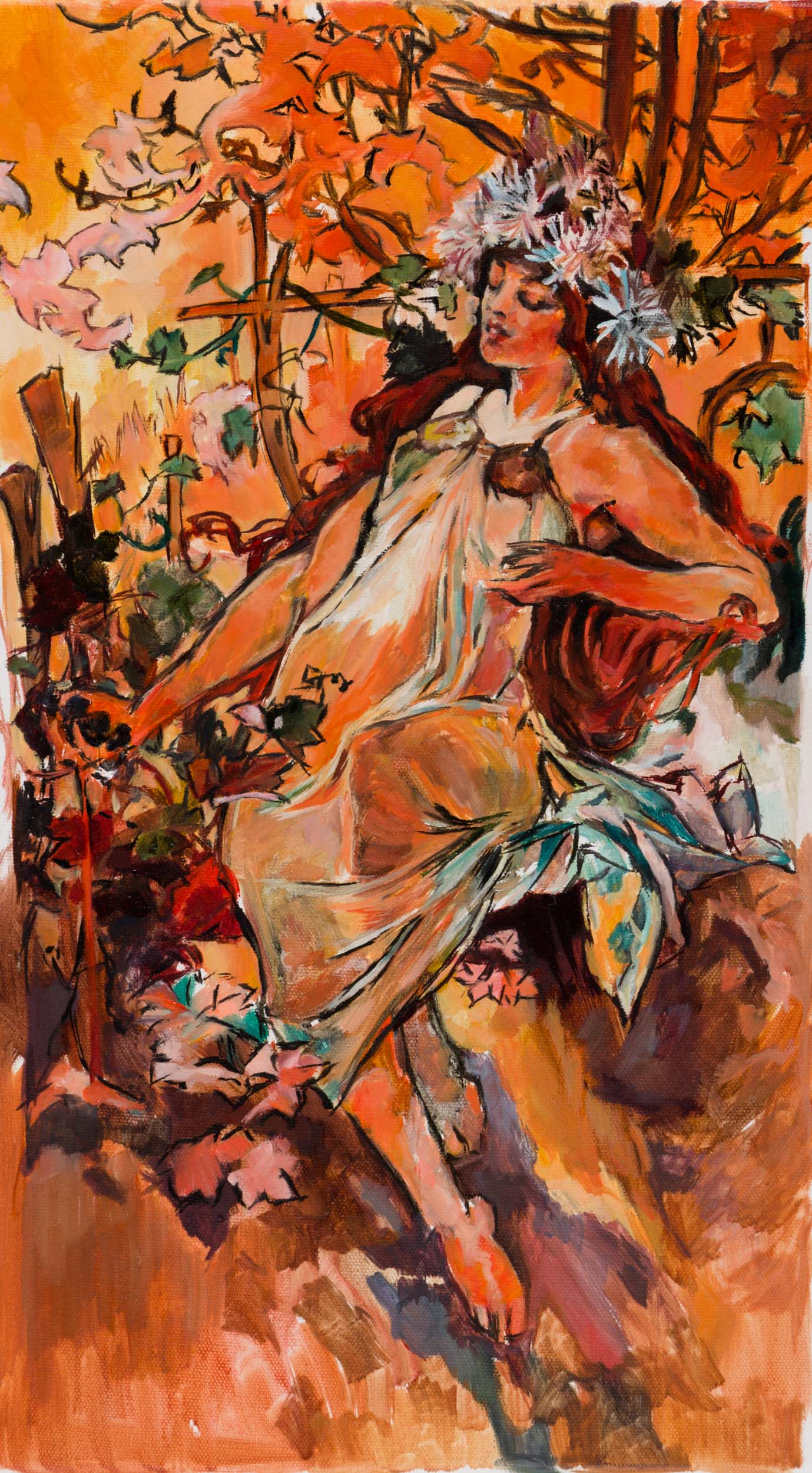 Oil Study of Mucha's Autumn