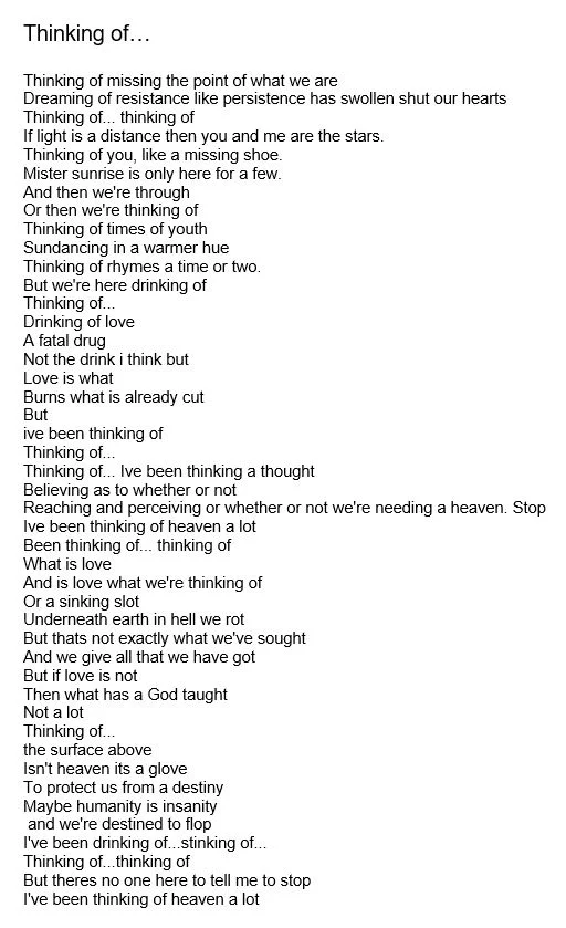 Thinking of... - thecityiscalling