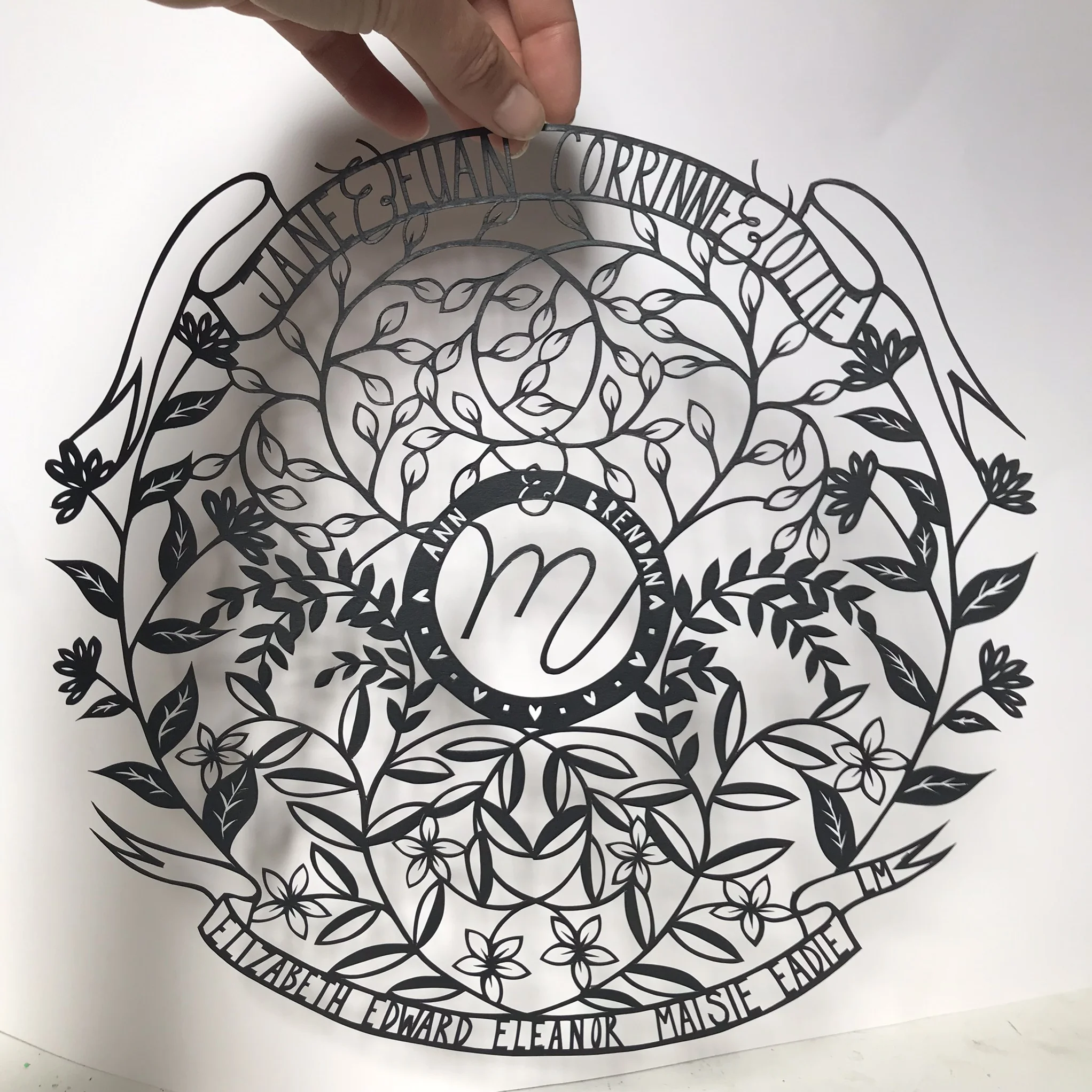 A modern family tree commission