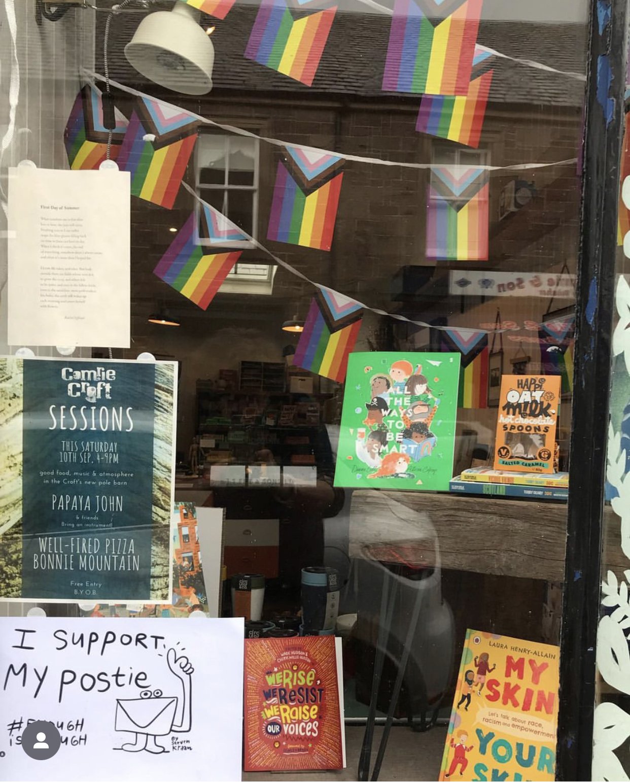 pride month shop window