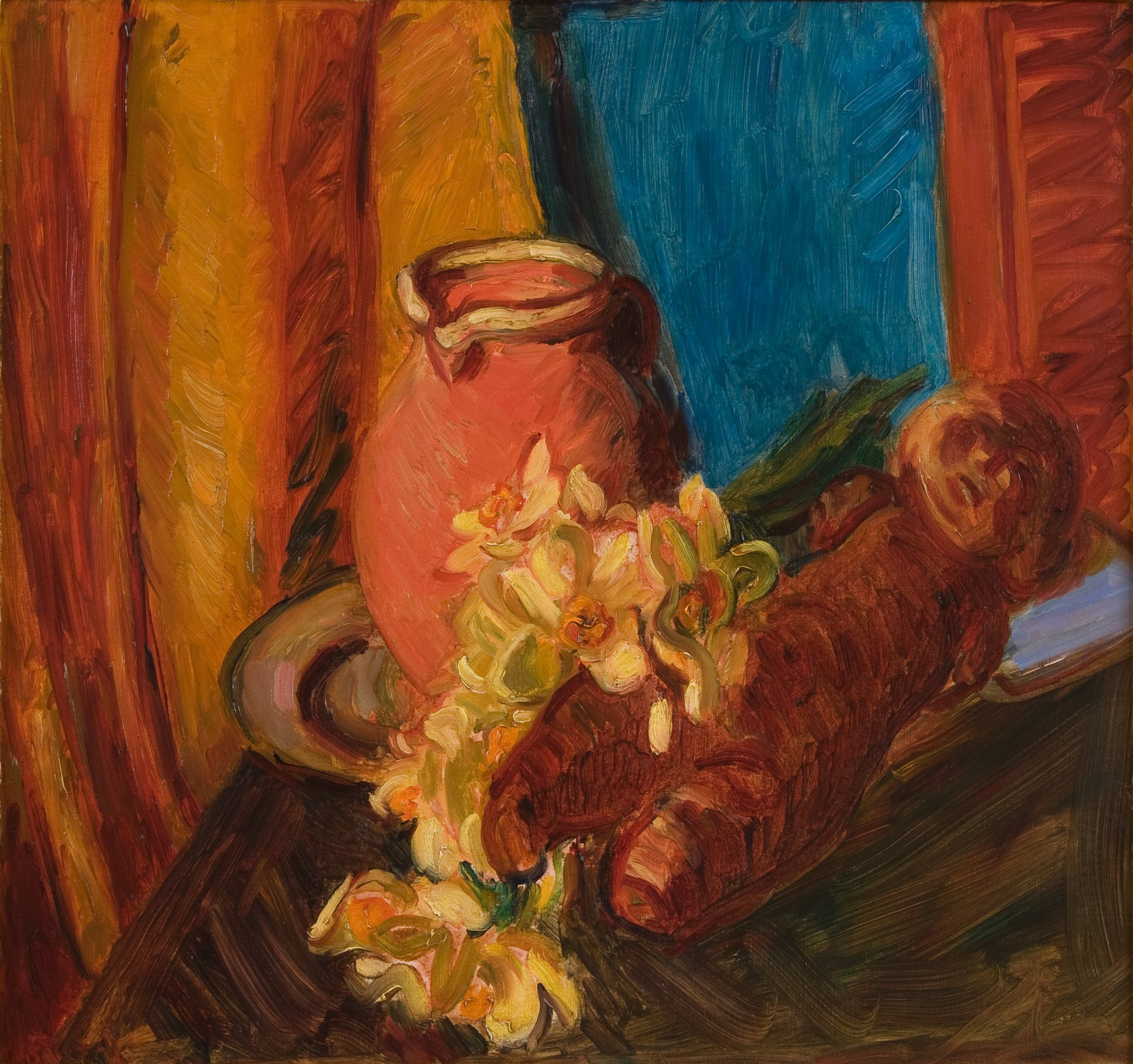 Smith. Narcissi and Carved Wood.jpg