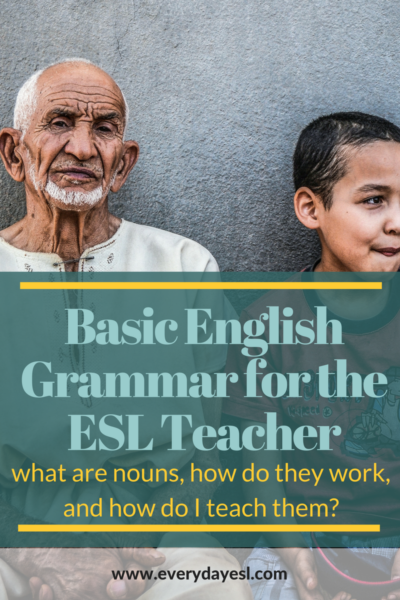 Basic English Grammar for the ESL Teacher: Noun Edition — Everyday ESL
