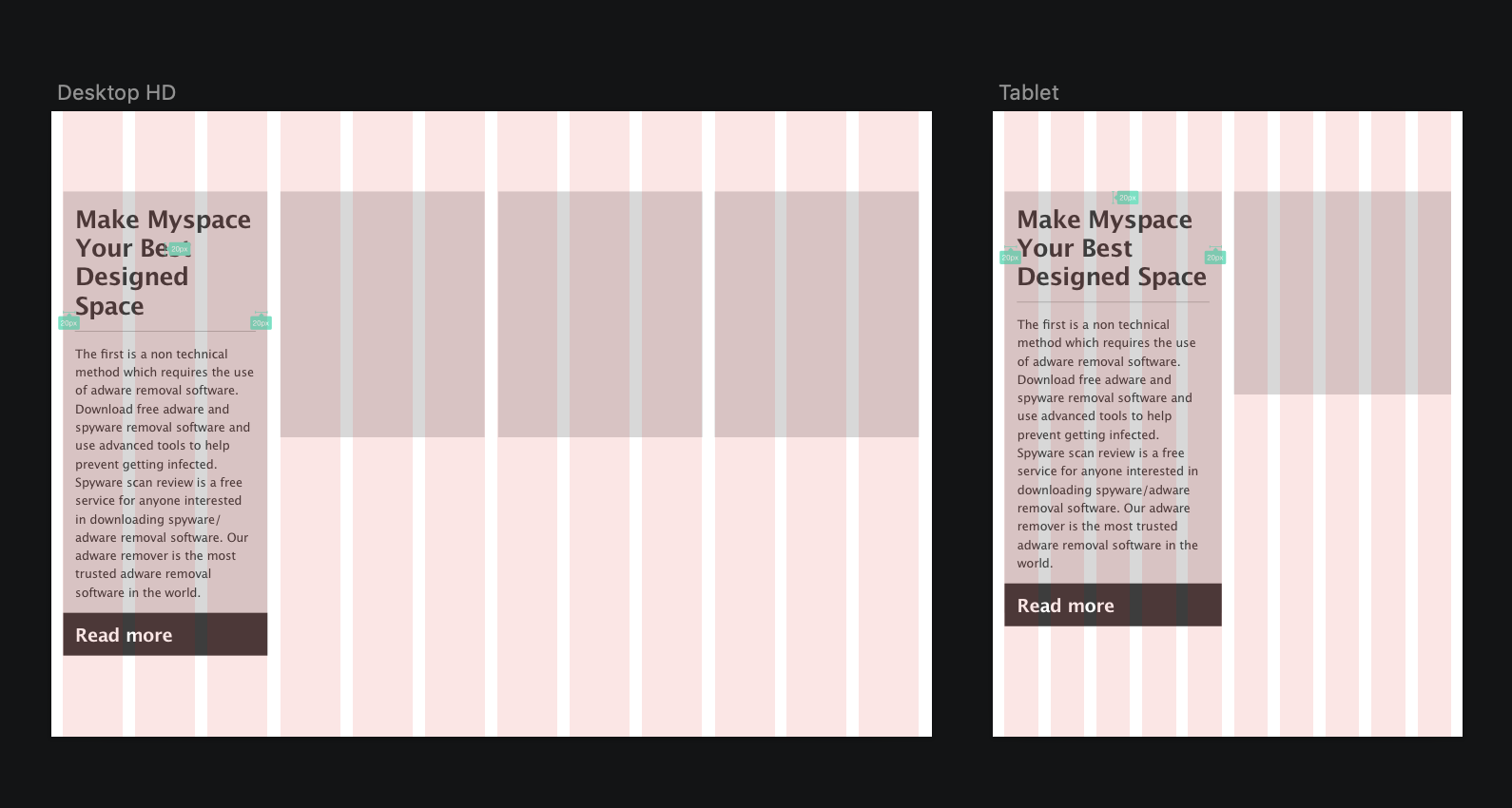 Free responsive grid for Sketch by Tomas Skarba for PLATFORM on Dribbble