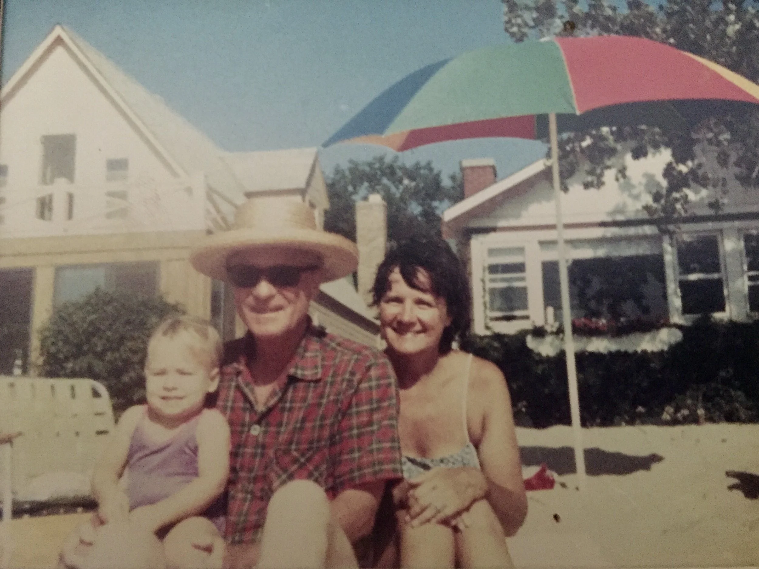 Me with my grandparents in Michigan, Summer 1984