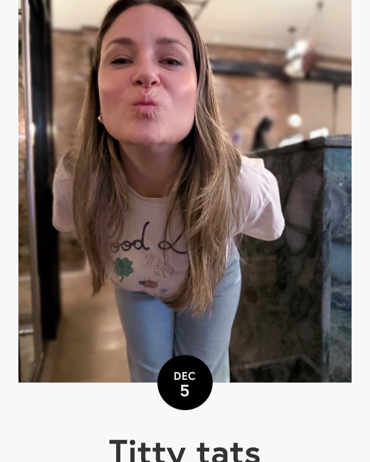 &ldquo;Titty tats&rdquo;

I thought I understood grief, at least as well as anyone could, but then 2025 happened and I was confronted with a new type of loss. A loss that I am only now beginning to process.

ID: Kelly bending over at the waist toward