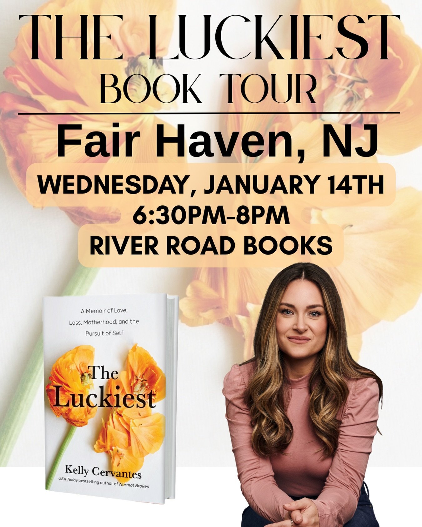 Hey Jersey friends! I have a book event TOMORROW in Fair Haven, NJ at the wonderful @riverroadbooks. I&rsquo;ll be chatting all things The Luckiest, signing books, and having a delightful time with everyone who comes! Can&rsquo;t wait to see you ther