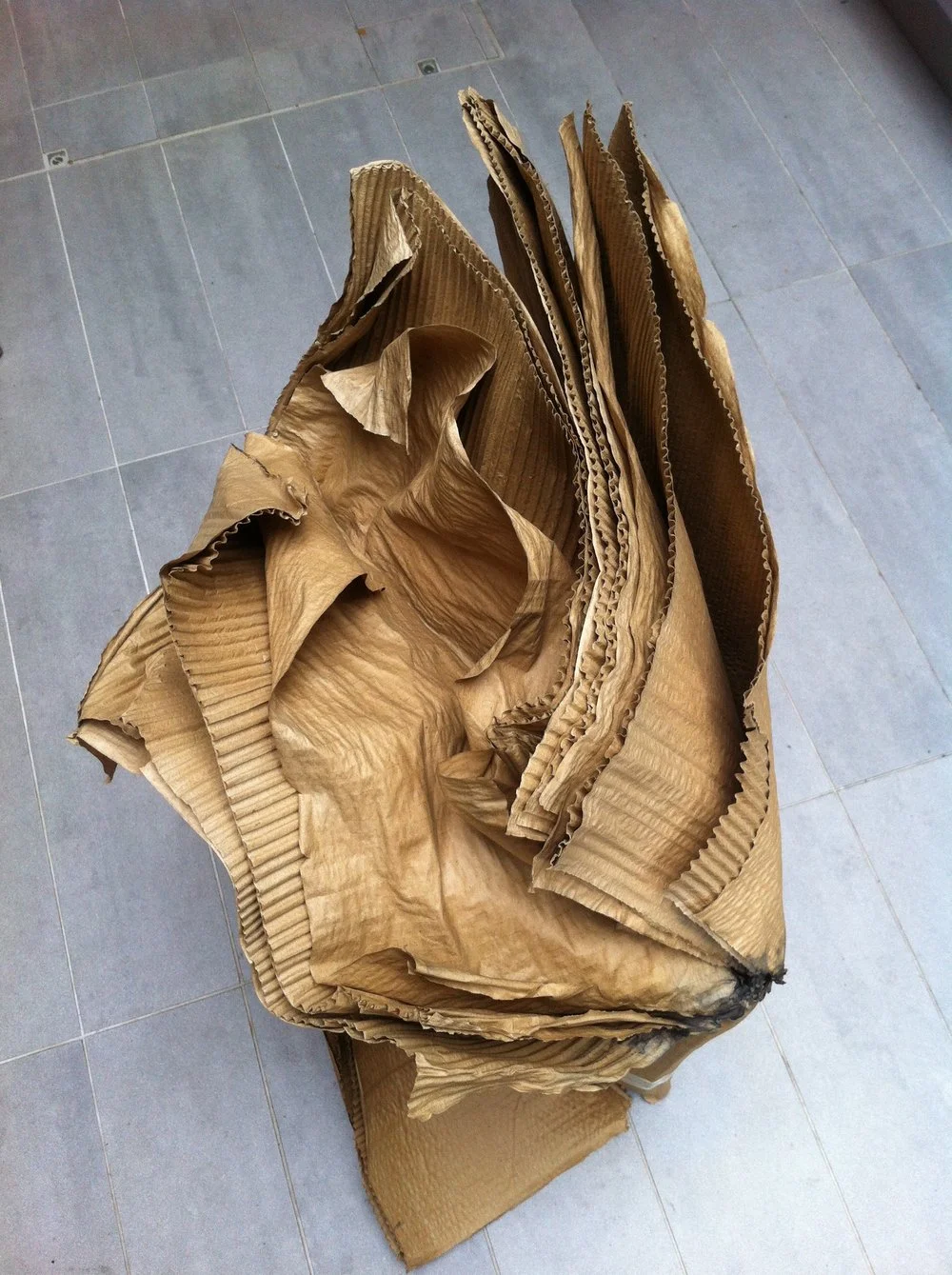 Cardboard box left out in the wet