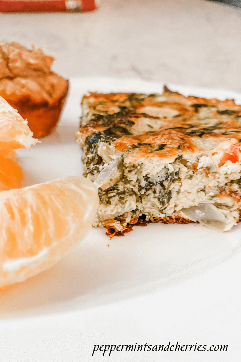 Easy Crustless Meat and Veggie Quiche Recipe — Kristin's Peppermints ...
