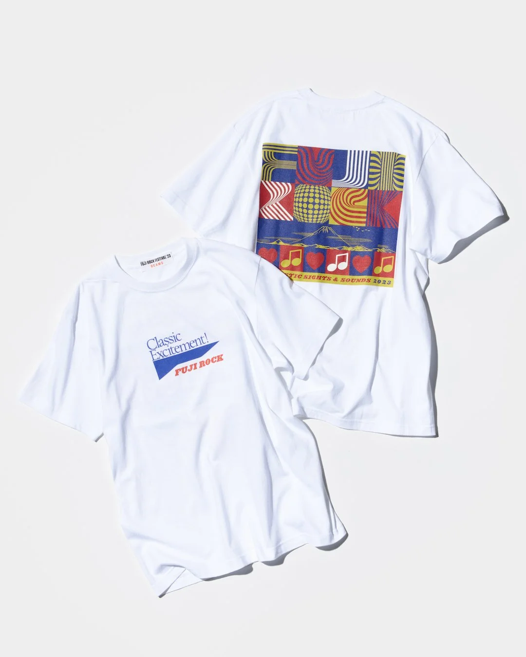 『FUJI ROCK FESTIVAL'23』のオフィシャルTシャツを、計5組のアーティストと〈BEAMS〉がタッグを組み制作！その中のEric ElmsのTシャツの絵柄を弊社の方でお手伝いさせていただきました。個性豊かな計10型のTシャツを展開。イベントのさらなる盛り上げと、会場に華を添えること間違いなし。ぜひオフィシャルTシャツと共にお楽しみください！