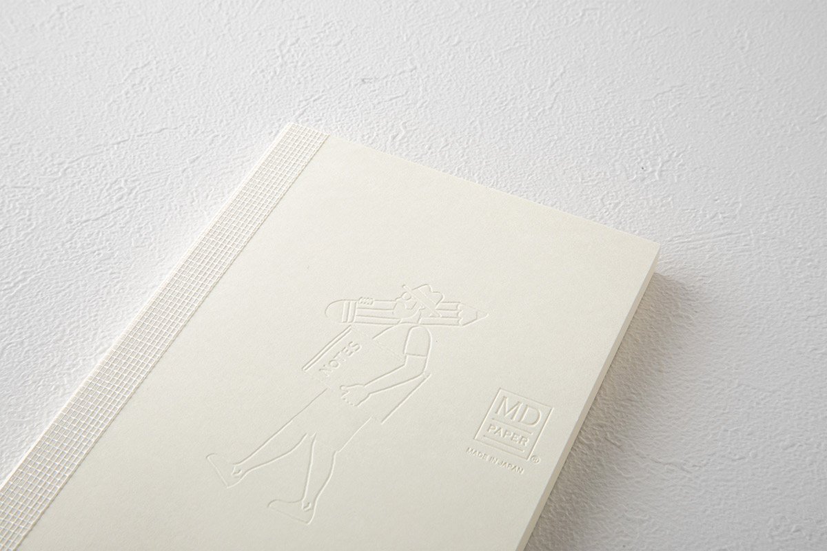 日本を代表する文具メーカーMIDORIが出しているMDノートの15周年を記念して、国内外で活躍する15名のアーティストたちによる周年記念ノートが発売になりました。弊社ではその中の11名をキュレーションさせていただきました。アーティストが『MDノート』の表紙に描いたイラストや文字を、空押しで再現した特別なノートとなっています。                                     We teamed up with authentic stationary brand calle