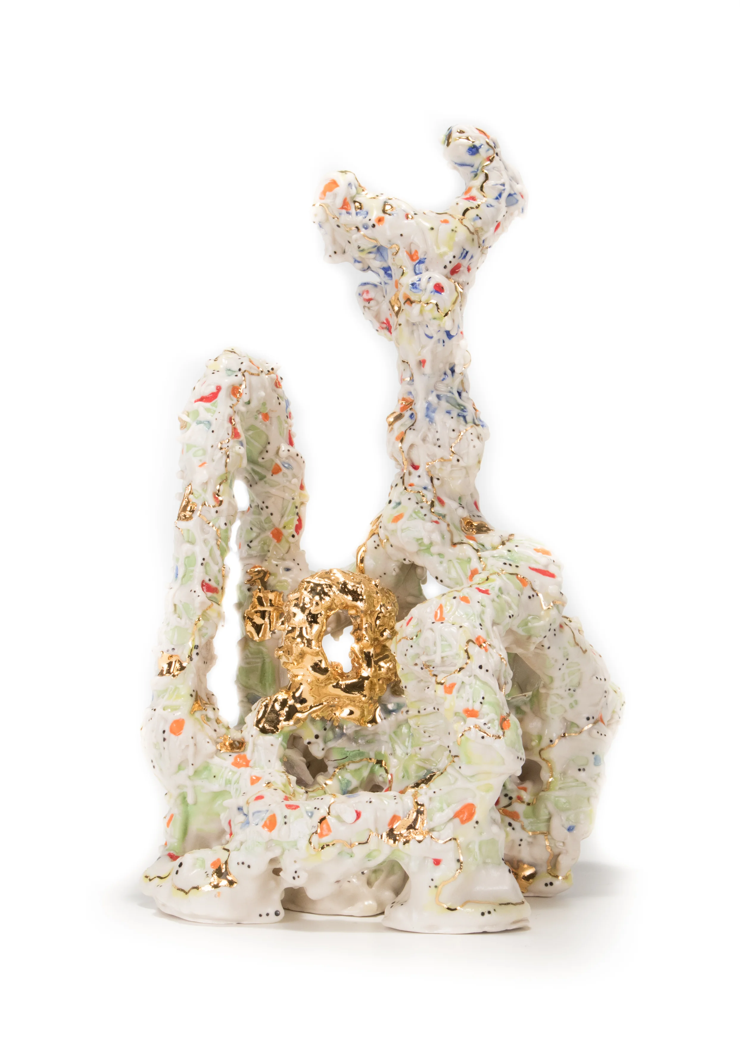 Assemblage 152, 2017 Ceramic, Gold Luster 18 x 15 x 30.5 cm