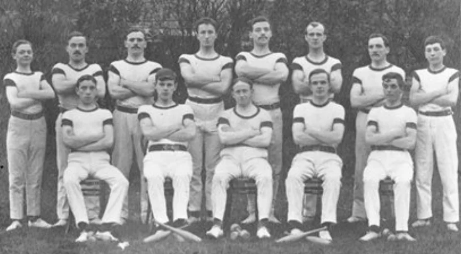 Enoch Hancox is in the front row and on the far left
